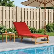 vidaXL Blazina za ležalnik GEMERT 100% poliester Rdeča 200 x 90 x 3 cm