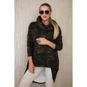 Camo Khaki + Green Long Back Sweatshirt