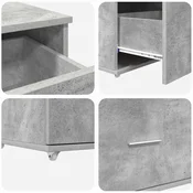 Vidaxl Predalna omara s kolesom Betonsko siva 55 x 45 x 31 cm