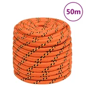 Vidaxl Vrv za čoln oranžna 16 mm 50 m polipropilen