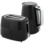 Homestar Komplet grelnik vode in toster 17 L 204x156x233 cm Črn