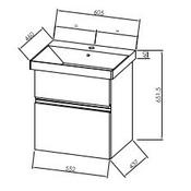 0U0 60 Omarica z umivalnikom (Svetla Akacija) (EAN: 3838987507178)