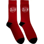 AC/DC Nogavice 50th Logo Red 39-45