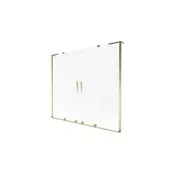 Mexen Velar L Duo paravan za kad 2-krilni drsni 200 x 150 cm, mraz, zlato - 896-200-003-32-50