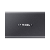 Samsung Portable SSD T7, 2 TB, USB Tip-C, 3.2 Gen 2 (3.1 Gen 2), 1050 MB/s, Zaštita lozinkom, Sivo