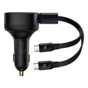 shumee Avtopolnilec 2v1 33W 2x USB-C Enjoyment črn