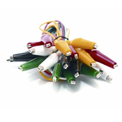 MULLER Mueller Electric BU-00287 merilni kabel\, komplet [priključek s sponkami - ] črna\, zelena\, rdeča\, bela\, rumena 1 set, (20631171)