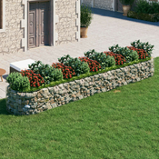 Gabionska povišena gredica od pocincanog željeza 500x100x50 cm