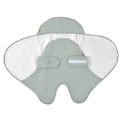 Zavinovacka Babynomade® Double Fleece Beaba Sage Green White dvojvrstvová extra teplá zelená od 0-6 mes BE948012