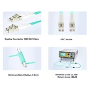 Opticki kabl LC/UPC - LC/UPC, OM3, 2mm, 2m, Svetloplavi