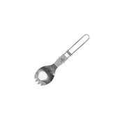 Titanium folding spork