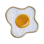shumee Našitek Sunny-Side Up FRIED EGG - Podlaga za likanje/termo zapiranje - Vezen našitek/značka/emblem