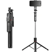 Selfie štap - stabilni tripod s Bluetooth upravljanjem F16 - Crna KP37884