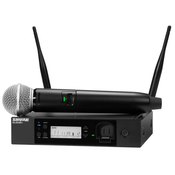 Bežični mikrofonski sustav Shure - GLXD24R+/SM58, crni
