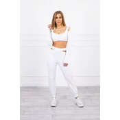 Top blouse set, white