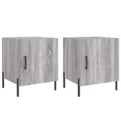 Vidaxl Nočna omarica 2 kosa siva sonoma 40x40x50 cm inženirski les