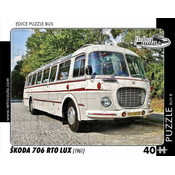 RETRO-AUTA Puzzle BUS št. 08 Škoda 706 RTO LUX (1961) 40 kosov