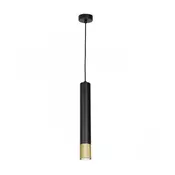Lestenec an vrvici NEST 1xGU10/8W/230V črno/zlat