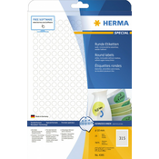 Herma etikete krug 10 mm A4/315 1/25 removable ( 02H4385 )