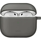 UNIQ UNIQ STEKLEN OVITEK ZA AIRPODS 4 3 2 PRO ZA APPLE ZAŠČITNI MATERIAL DIMLJEN SIJAJNI