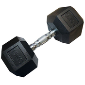 Kubisport Enoročna šesterokotna hanta HEX 15 kg gumirana