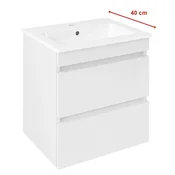 SAPHO EZARA Bela Umivalniška Omara 48x54x39 cm - Visoki Sijaj, Kompaktna Eleganca