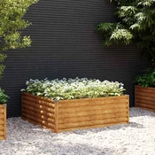 Povišena vrtna gredica 100 x 100 x 36 cm od celika COR-TEN