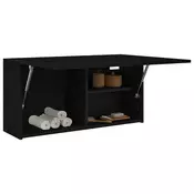 Vidaxl vidaXL Stenska kopalniška omarica črna 80x25x40 cm