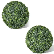 Vidaxl Dekorativni pušpan krogli 2 kosa 35 cm