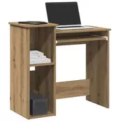 Radni stol s policama boja hrasta artisan 84x40x78 cm drveni