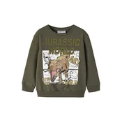 NAME IT Majica NMMOSH JURASSIC kaki / oliva / temno zelena / bela