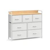 Komoda s predalnimi škatlami FLEXIRO 98x85 cm, hrast/bela