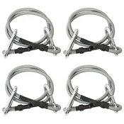 vidaXL 310252 Ropes with Carabiner 4 pcs Rubber