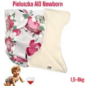 shumee Žep za plenice AIO NEWBORN za večkratno uporabo iz mikroflisa, PEONY