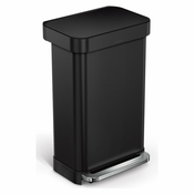 Jeklen koš za smeti s pedalom 45 l – simplehuman