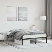 Metalni okvir za krevet crni 135x190 cm