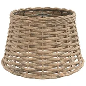 Vidaxl Senčilo za svetilko rjavo O38x23 cm pleteno