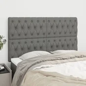 Vidaxl vidaXL Vzglavja za posteljo, 4 kosi, temno siva, 80x7x78/88 cm, blago