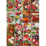 Enjoy - Puzzle Vintage cvetlični katalog semen kolaž - 1 000 kosov