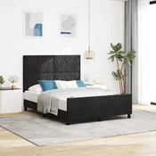 vidaXL vidaXL Črn Žametni Posteljni Okvir 160x200 cm, (22048938)