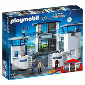 Playmobil - policijski stožer s ćelijama i sletištem za helikopter (6919) Igračka