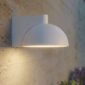 Lucande LED-stenna svetilka za zunanjo uporabo Velira, svetlo siva, kovina, IP54 - Sodobni - svetlo siva, bela