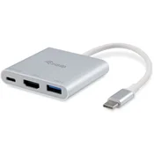 Equip USB Type C to HDMI Female/USB A Female/PD Adapter