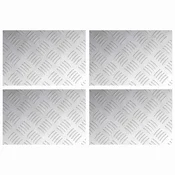 Vidaxl Stopnice Pravokotna 4 szt. srebrna 30 x 20 cm Aluminij