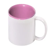Vrč za tiskanje - 330 ml, bel, roza notranjost