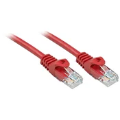LINDY LINDY 48182 RJ45 omrežni kabel\, Patch kabel CAT 6 U/UTP 1.00 m rdeča 1 kos, (20420008)