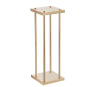VEVOR Stojalo za rože steber geometrični osrednji okrasek 20x20x60 cm zlata barva