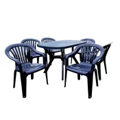 IMMOSPLAST Baštenski set Classic, Sto + 6 stolica, Teget