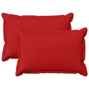 vidaXL Blazina z blazino HOUTEN 2 kos Rdeča Lažni lanu