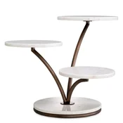 Casa Padrino luxury cake & biscuit stand white/bronze 50 x 50 x H. 40 cm
